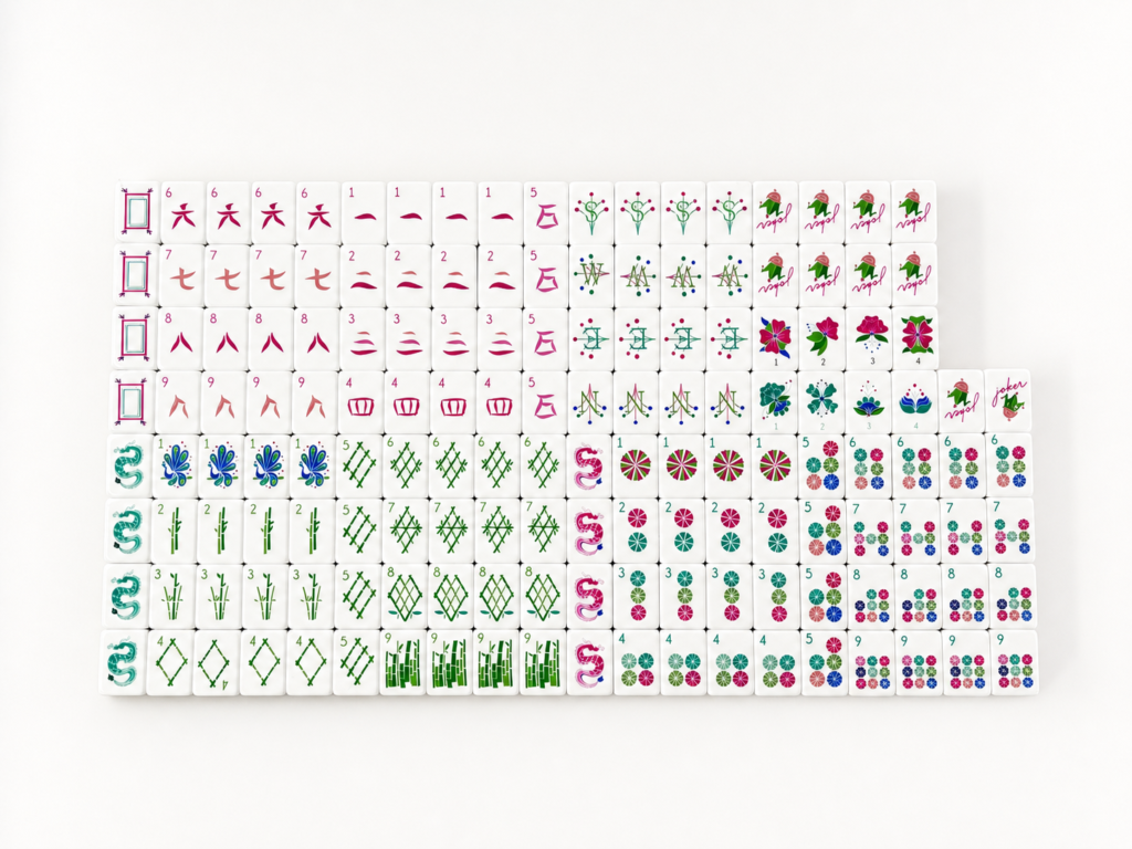 Magenta Garden — Tile faces
