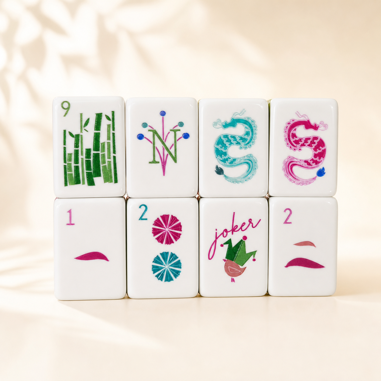 Magenta Garden Dragons North Joker and numbered tiles