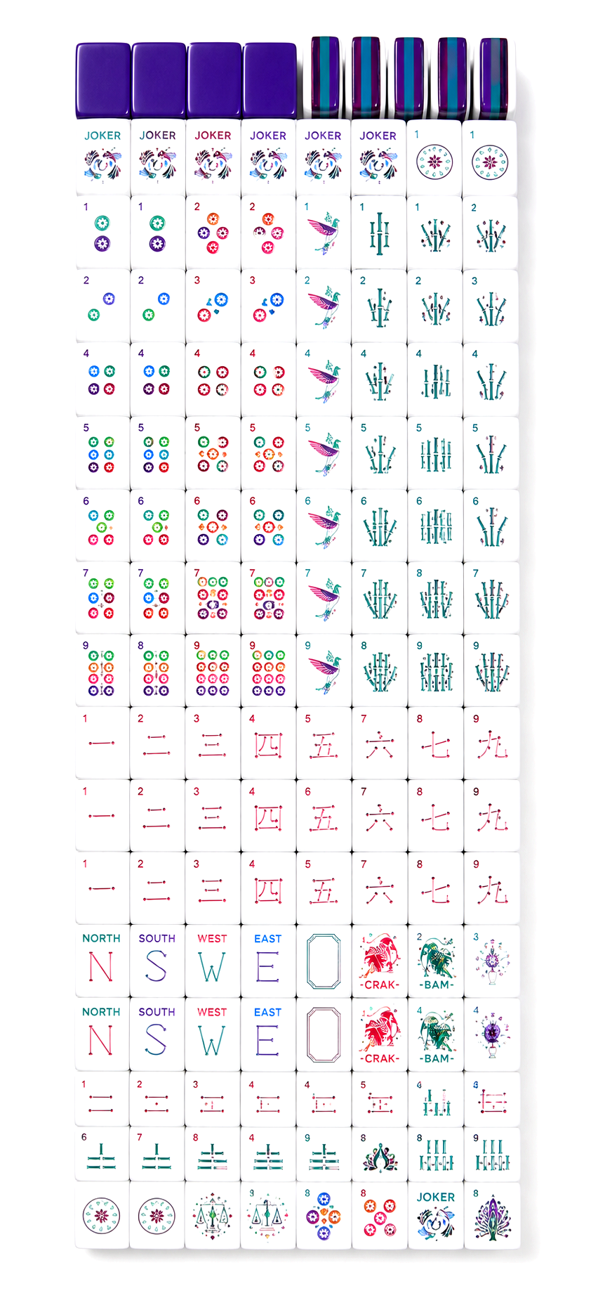 American mahjong set type 1 - 04 vertical full layout