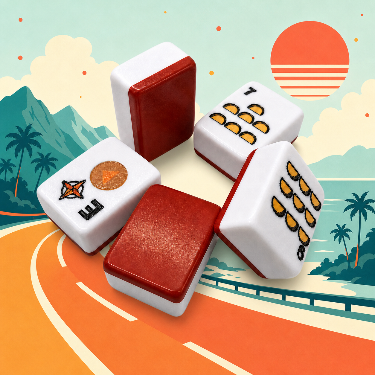 All-American Adventure Melamine American Mahjong Set — 166 Tiles - Image 5