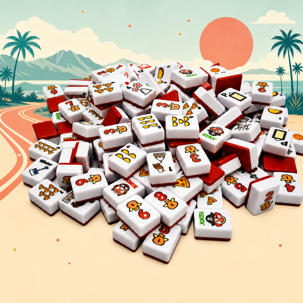 All-American Adventure Melamine American Mahjong Set — 166 Tiles - Image 6