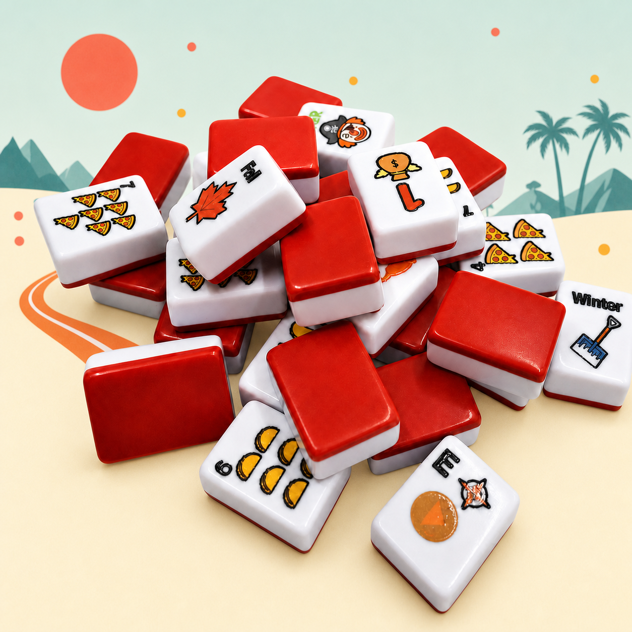 All-American Adventure Melamine American Mahjong Set — 166 Tiles - Image 7