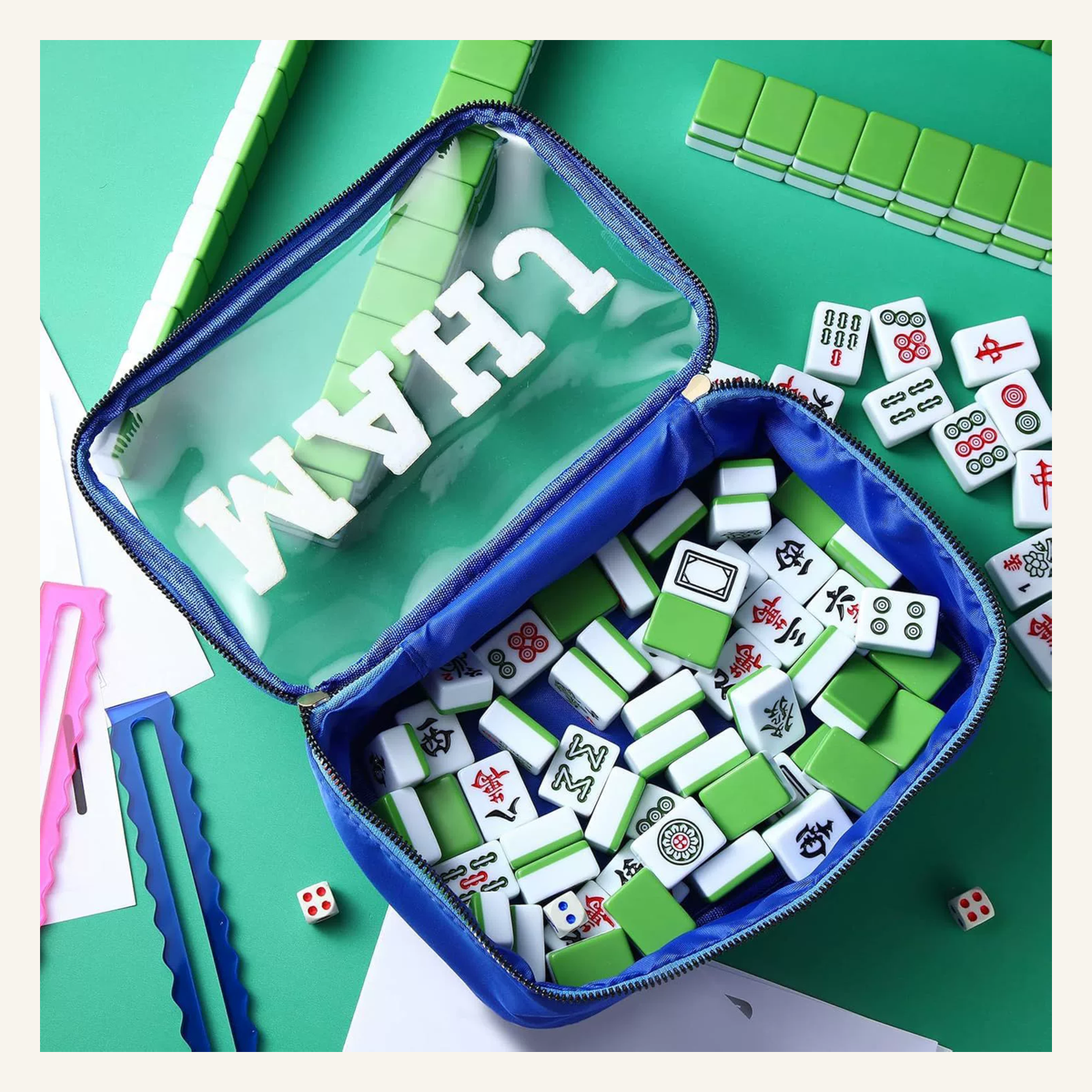Mahla Clear Mahjong Storage Bag