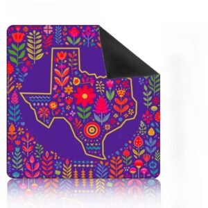 Mahla Texas Folk Floral Mahjong Mat - 80x80cm, 80x80cm American mahjong mat