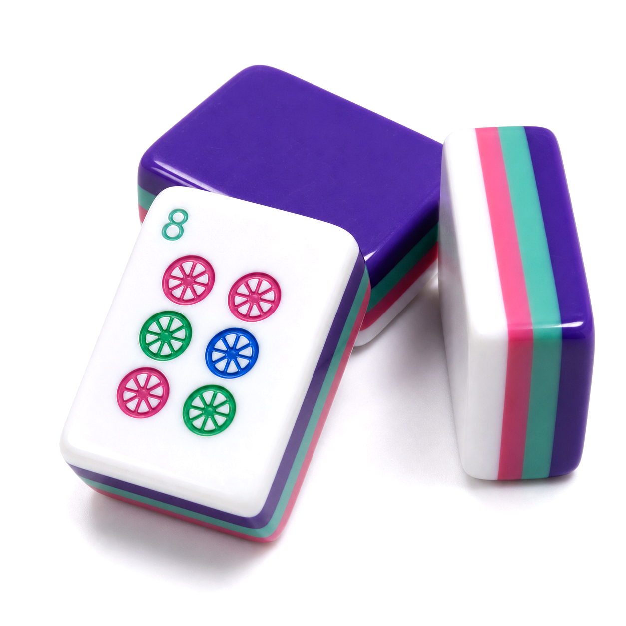 American mahjong set type 1 - 09 face back side detail
