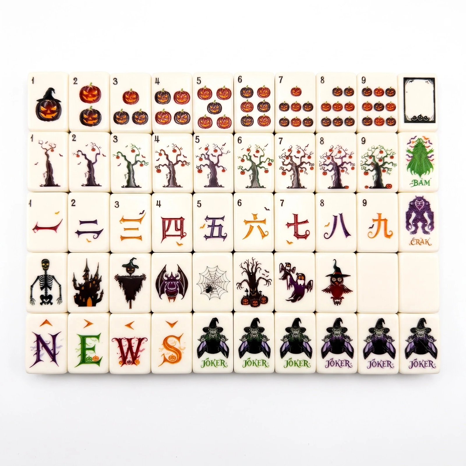 Twilight Cobweb visible Mahjong face-art collection