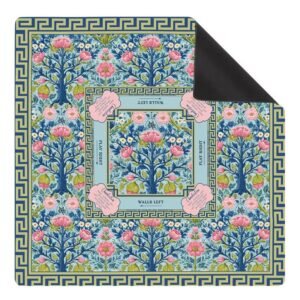 Mahla Blue Garden Trellis Mahjong Mat - 80x80cm, 80x80cm American mahjong mat