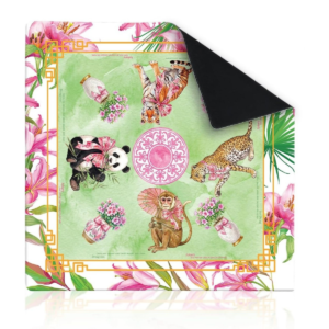 Mahla Tropical Safari Floral Mahjong Mat - 80x80cm, 80x80cm American mahjong mat
