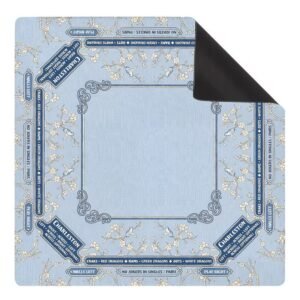 Mahla Pale Blue Chinoiserie Border Mahjong Mat - 80x80cm, 80x80cm American mahjong mat