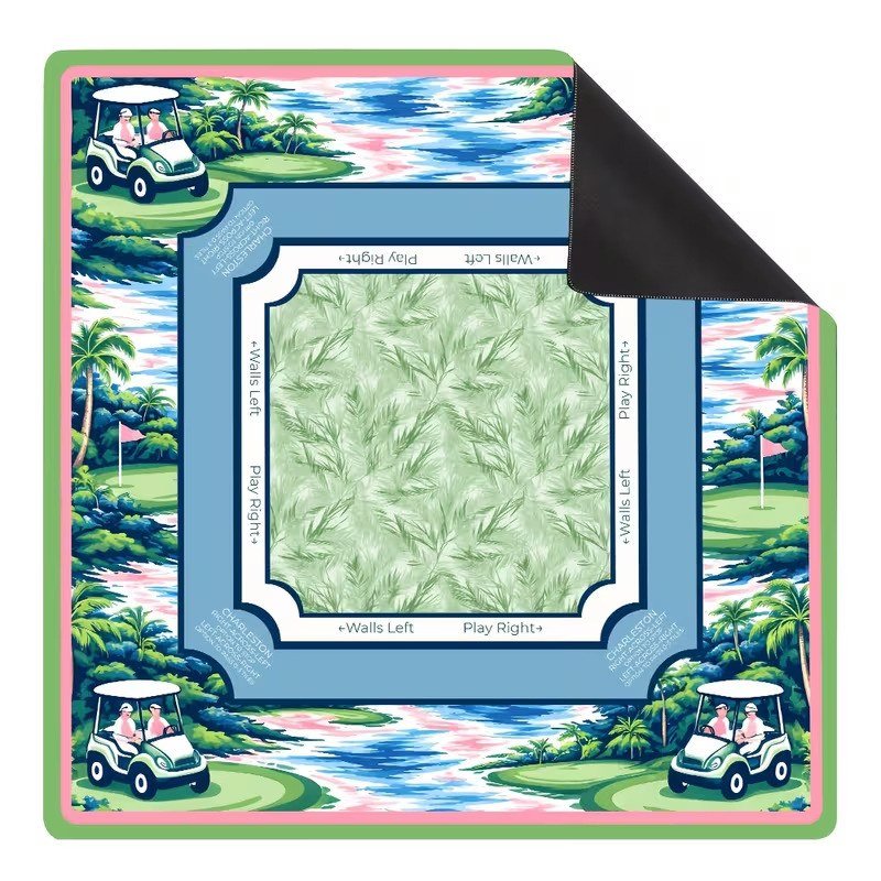 Mahla Coastal Golf Cart Mahjong Mat - 80x80cm, 80x80cm American mahjong mat