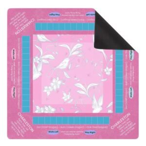 Mahla Pink Crane Floral Mahjong Mat - 80x80cm, 80x80cm American mahjong mat