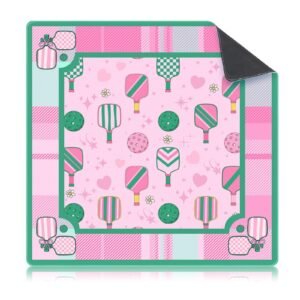 Mahla Pink Mahjong Tile Pattern Mahjong Mat - 80x80cm, 80x80cm American mahjong mat