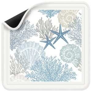 Mahla Coastal Shells Mahjong Mat - 80x80cm, 80x80cm American mahjong mat