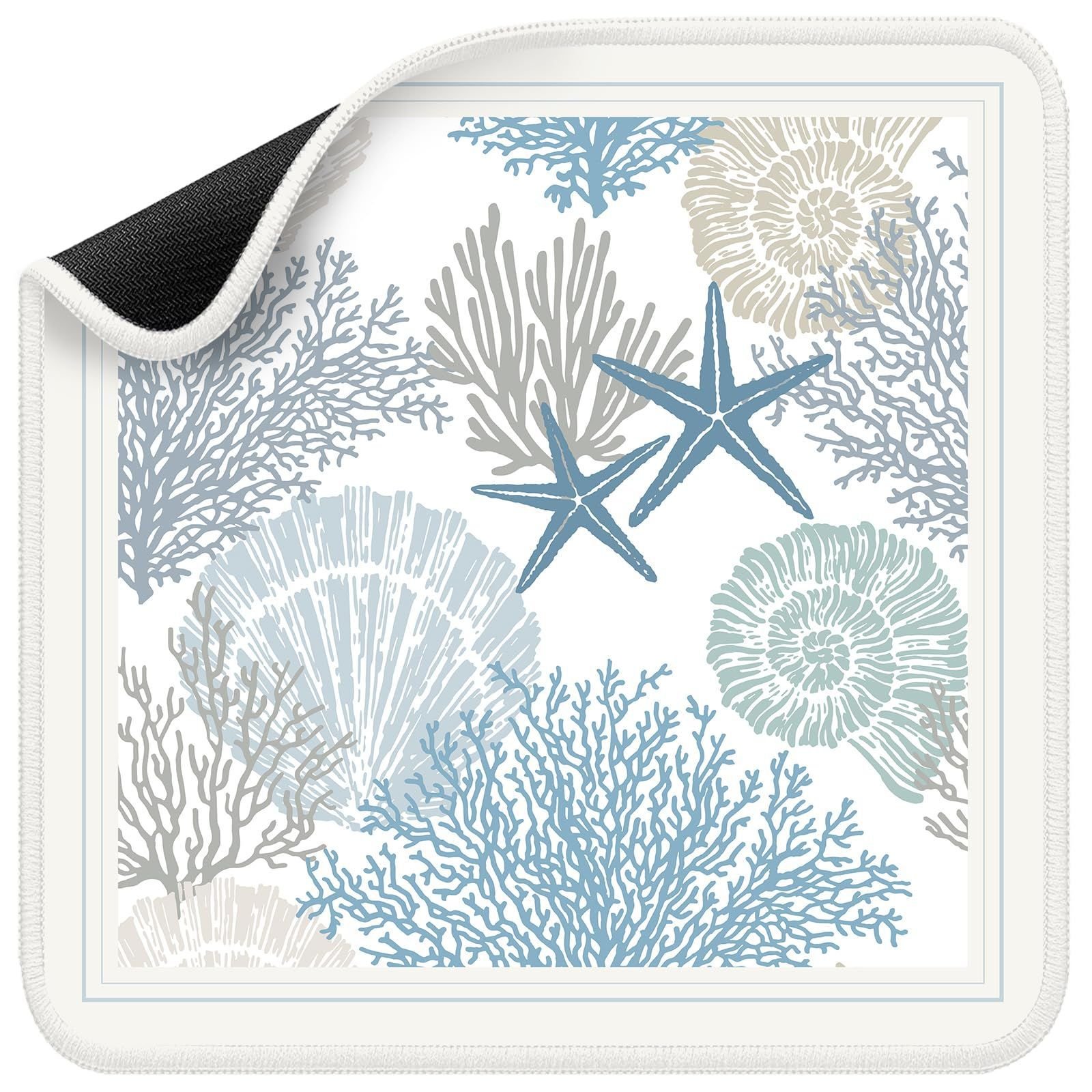 Mahla Coastal Shells Mahjong Mat - 80x80cm, 80x80cm American mahjong mat