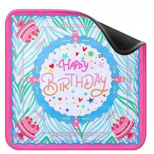 Mahla Birthday Flamingo Mahjong Mat - 80x80cm, 80x80cm American mahjong mat