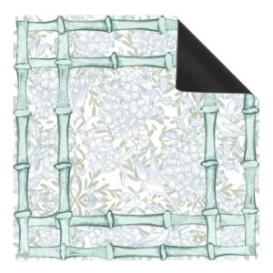 Mahla White Bamboo Garden Mahjong Mat - 80x80cm, 80x80cm American mahjong mat