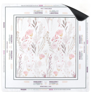 Mahla Pink Reeds Mahjong Mat - 80x80cm, 80x80cm American mahjong mat