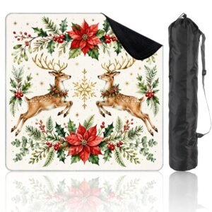 Mahla Christmas Reindeer Mahjong Mat - 80x80cm, 80x80cm American mahjong mat