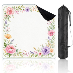 Mahla Pastel Floral Corner Mahjong Mat - 80x80cm, 80x80cm American mahjong mat