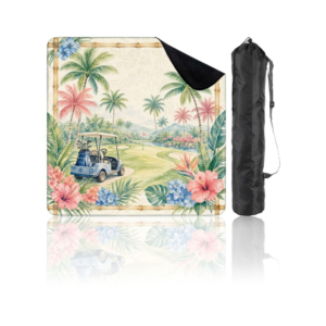 Mahla Tropical Golf Cart Mahjong Mat - 80x80cm, 80x80cm American mahjong mat