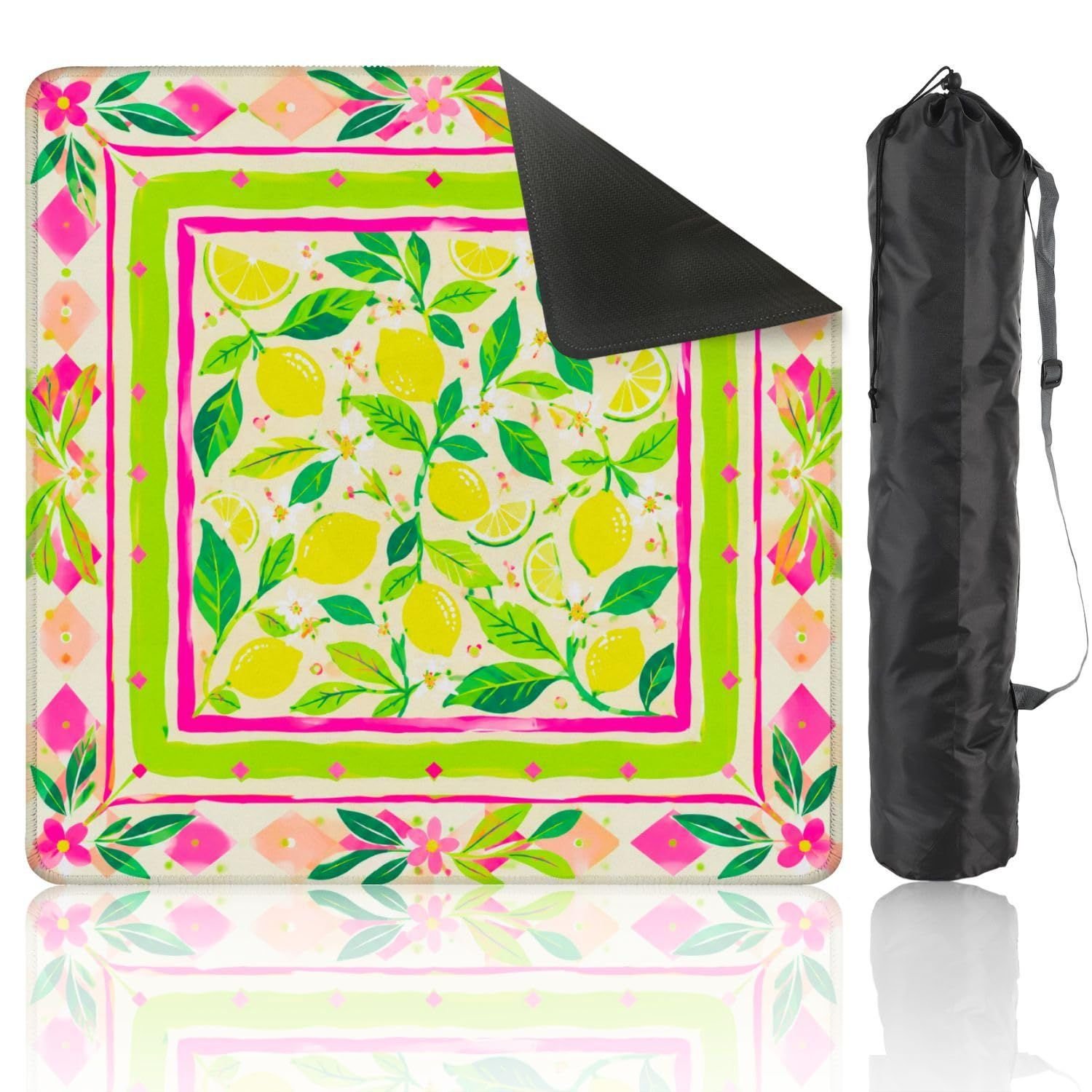 Mahla Lemon Grove Mahjong Mat - 80x80cm, 80x80cm American mahjong mat