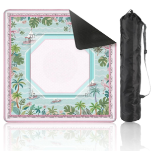 Mahla Tropical Palm Border Mahjong Mat - 80x80cm, 80x80cm American mahjong mat