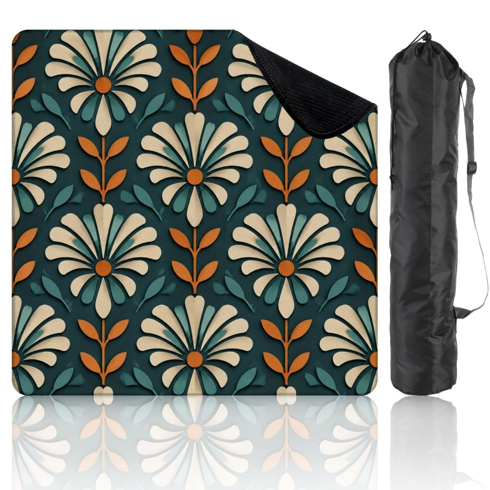 Mahla Art Deco Fan Mahjong Mat - 80x80cm, 80x80cm American mahjong mat