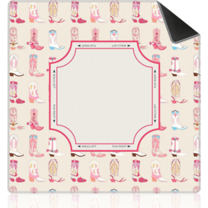 Mahla Pink Boot Pattern Mahjong Mat - 80x80cm, 80x80cm American mahjong mat