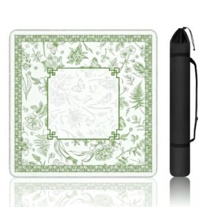 Mahla Sage Toile Garden Mahjong Mat - 80x80cm, 80x80cm American mahjong mat
