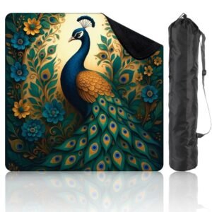 Mahla Peacock Jewel Mahjong Mat - 80x80cm, 80x80cm American mahjong mat