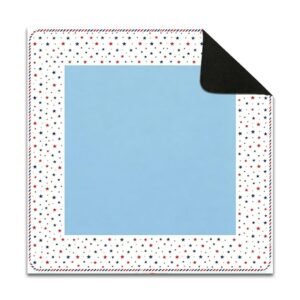 Mahla Blue Dot Border Mahjong Mat - 80x80cm, 80x80cm American mahjong mat