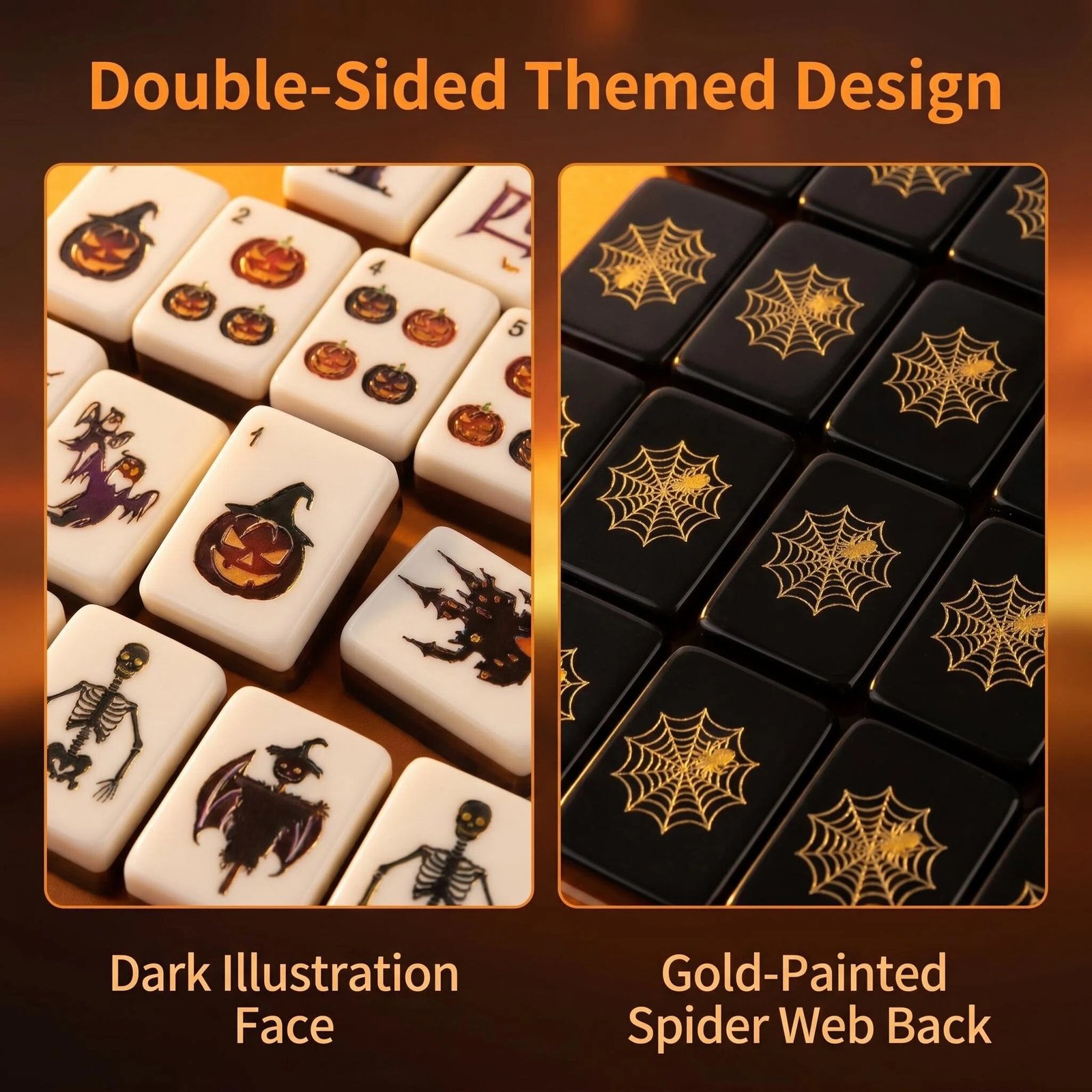 Twilight Cobweb illustrated faces and black cobweb backs