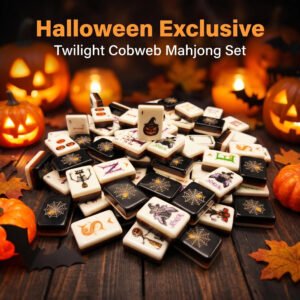Twilight Cobweb Halloween Mahjong Set Hero