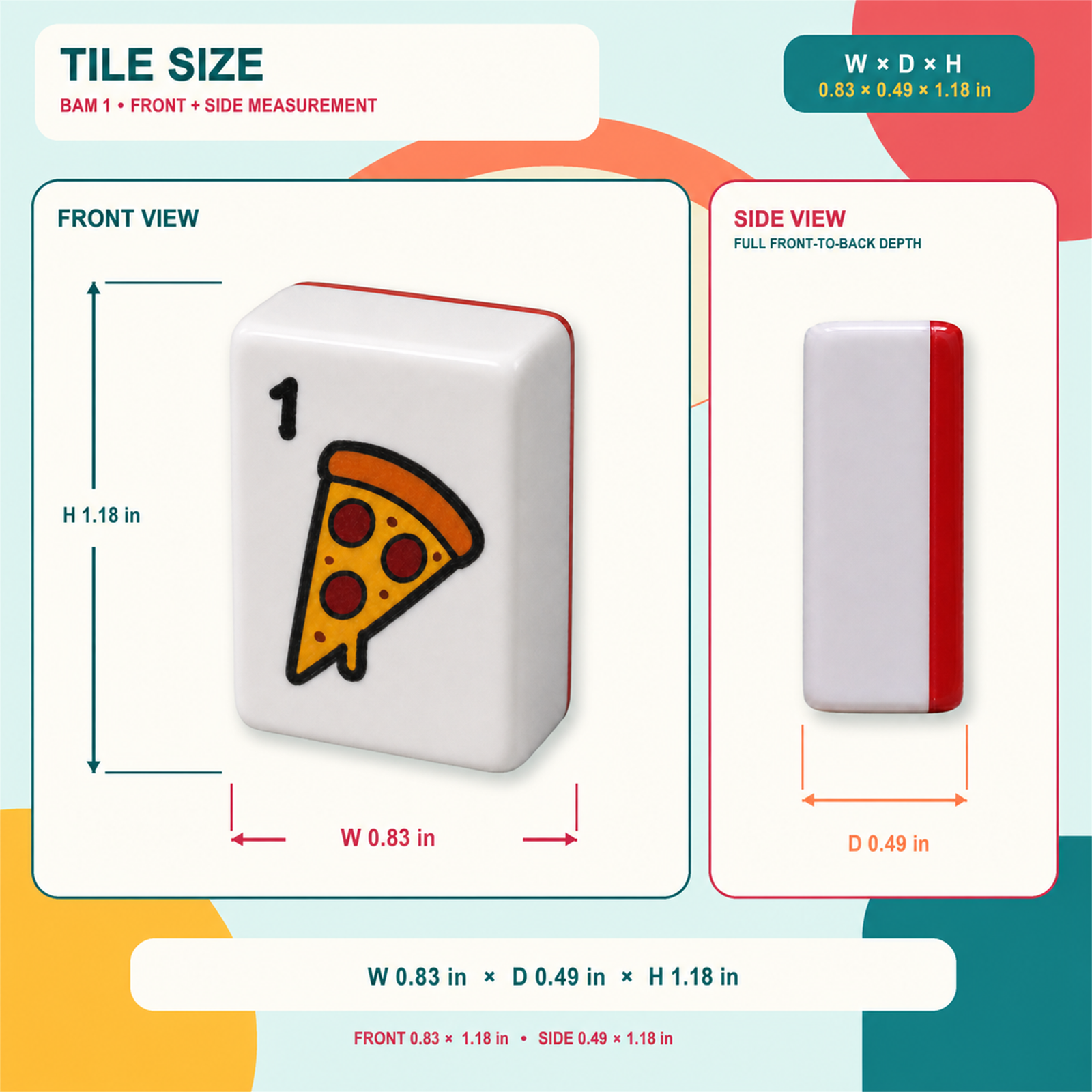 All-American Adventure tile dimensions: 21 by 12.5 by 30 millimetres