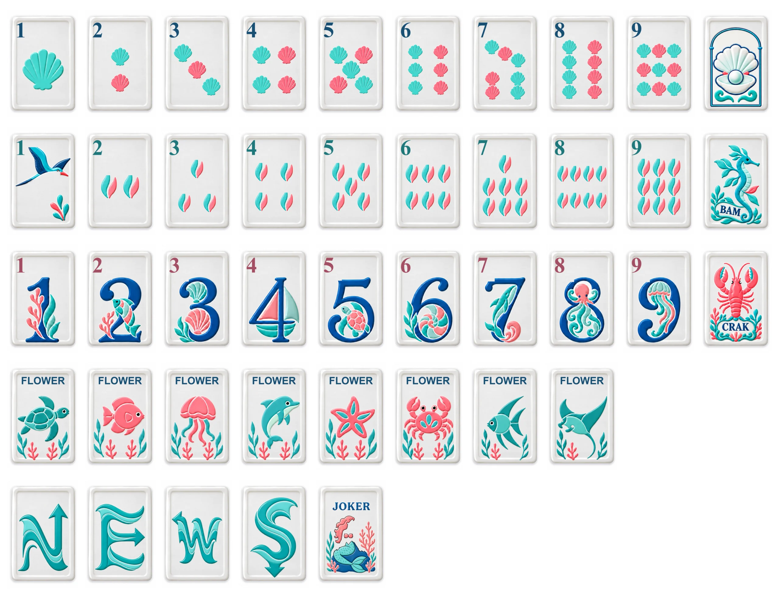 Blue Current — 43 unique face designs overview