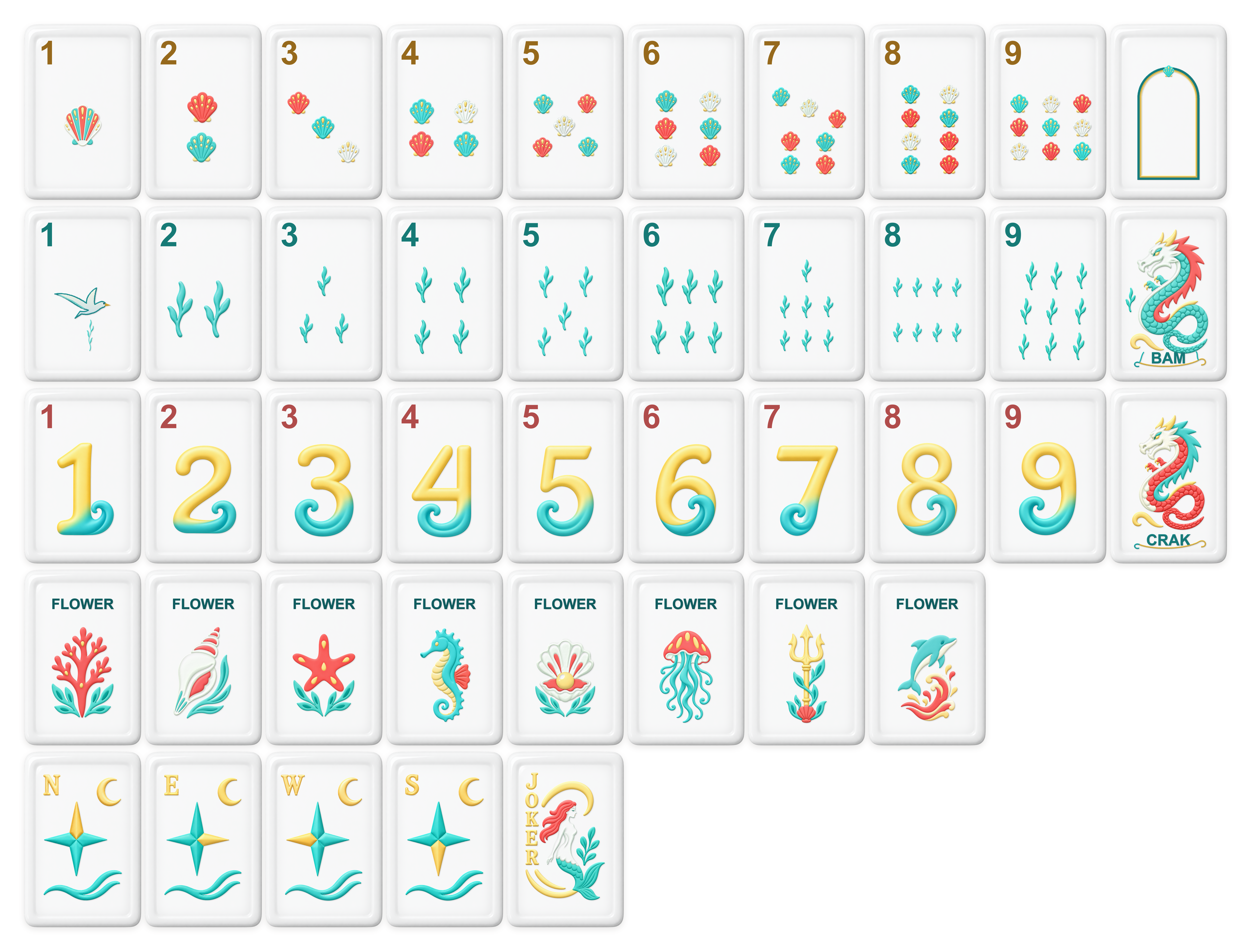 Mermaid — 43 unique face designs