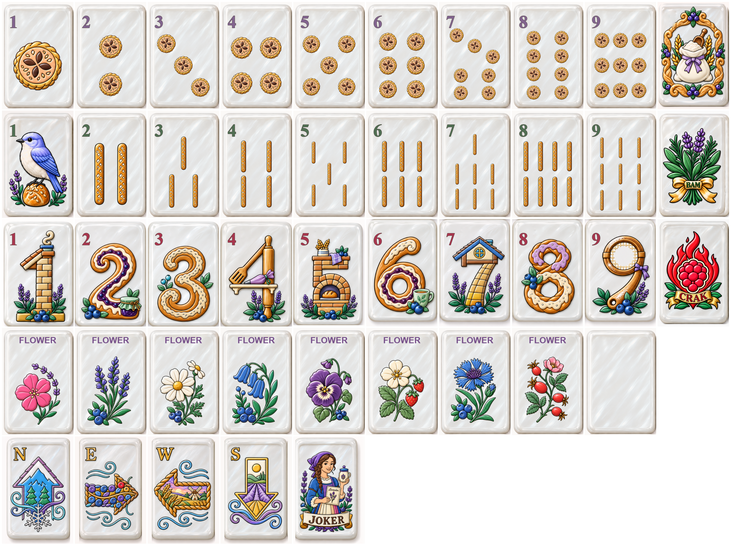 Mistberry Valley Bakery — 44 designs including Blank — design overview