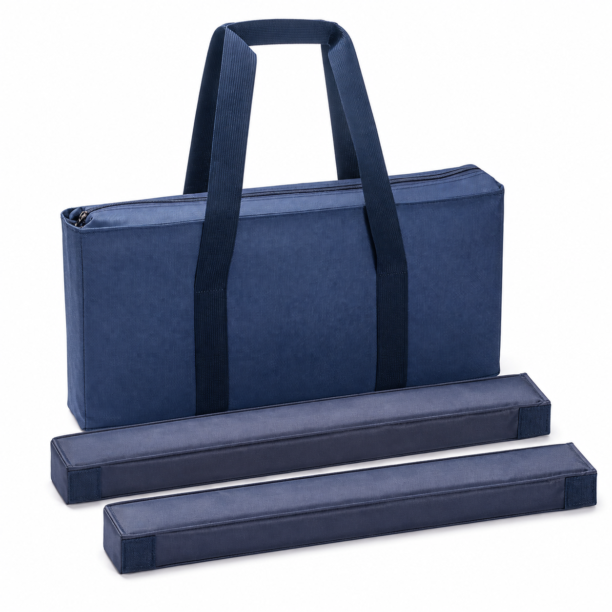 Blue Mahla three-piece mahjong storage bag set