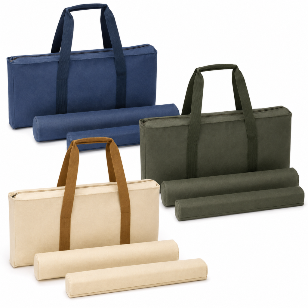 Blue, Light Green and Apricot Mahla three-piece mahjong storage bag sets