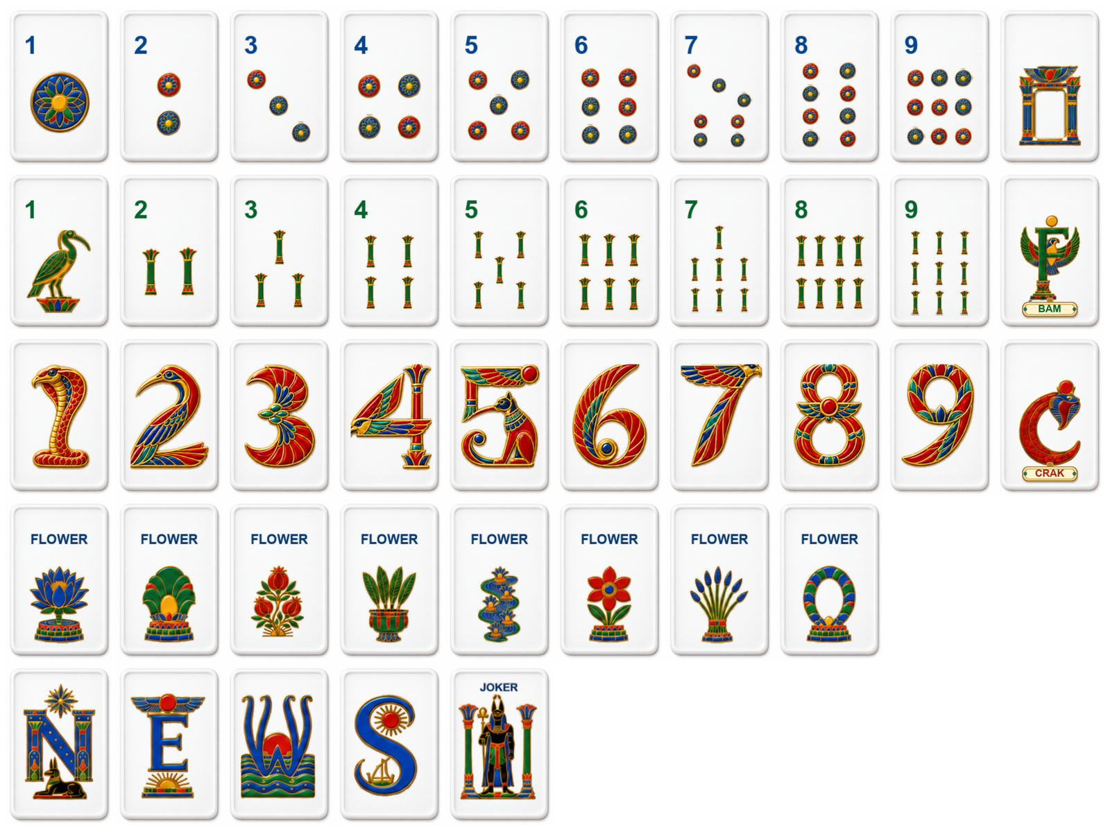 Nile Golden Dawn — 43 tile face designs — theme artwork and design display