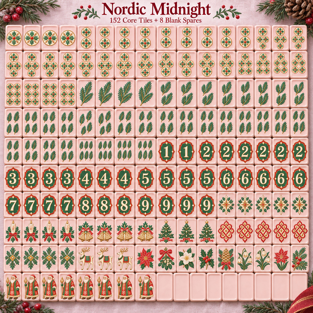 Nordic Midnight Christmas Mahjong — Earlier configuration presentation