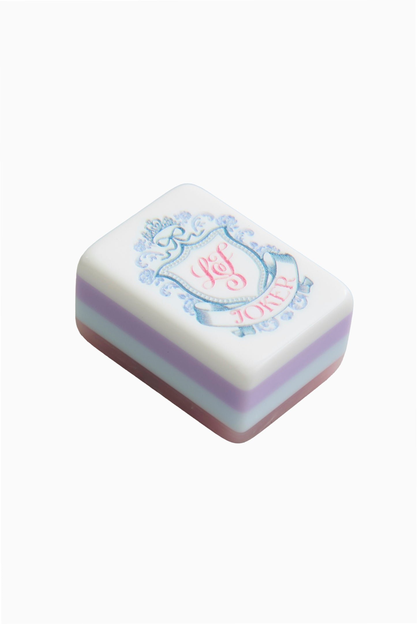 Blush Bow Garden mahjong tiles with pink bow backs, floral faces and pale blue and lilac edges