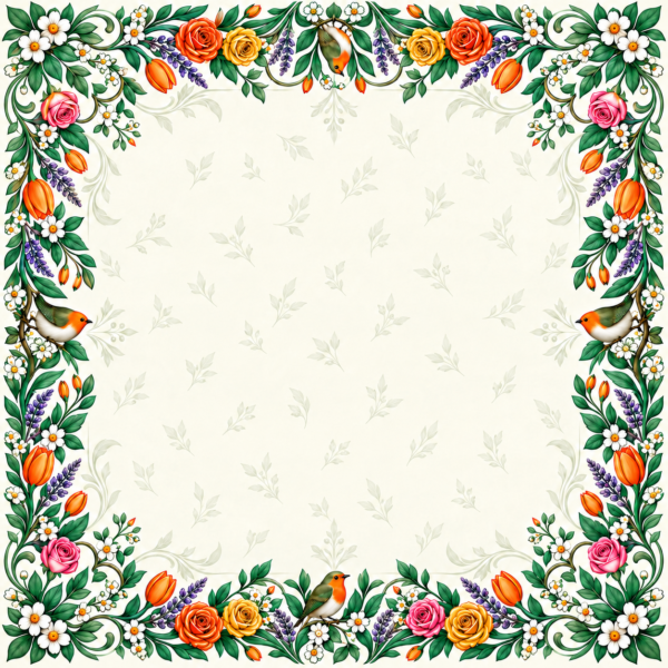 Greenhouse Morning Light Mahjong Mat – 31.5 × 31.5 in — Open center
