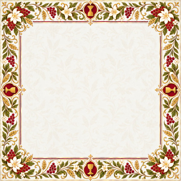 Last Supper Ivory Mahjong Mat – 31.5 × 31.5 in — Open center