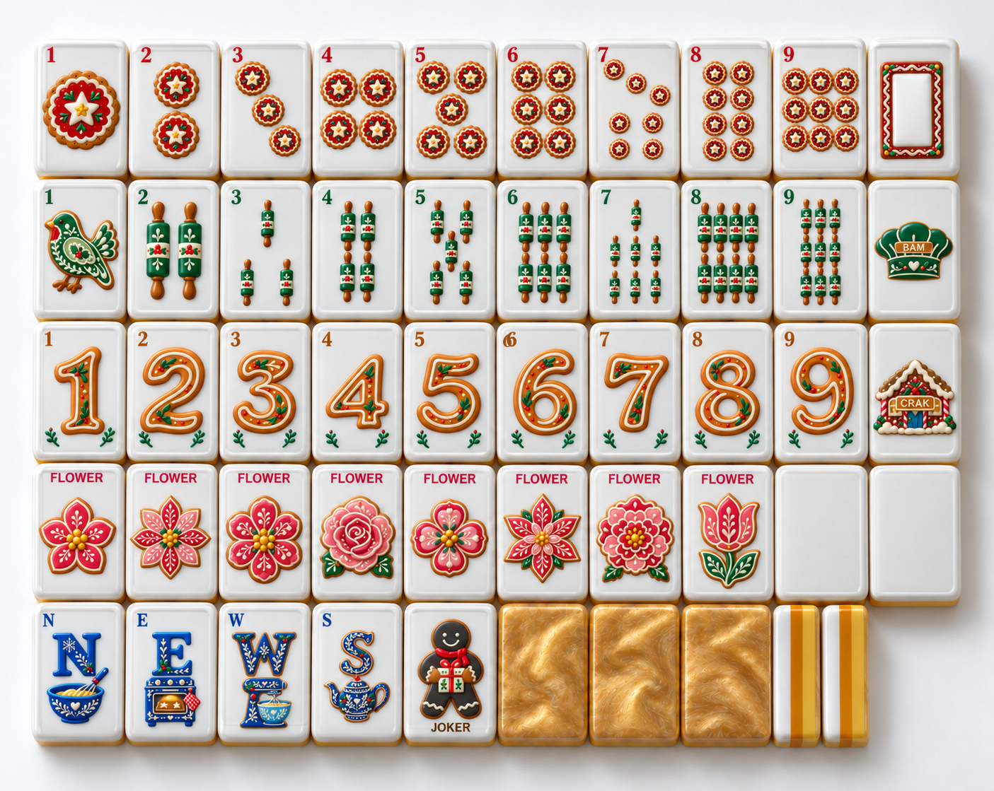 Gingerbread Icing House Christmas Mahjong artwork