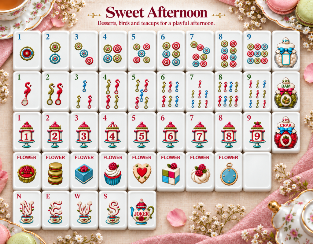 Sweet Afternoon as an example of inspiration translated into Mahjong