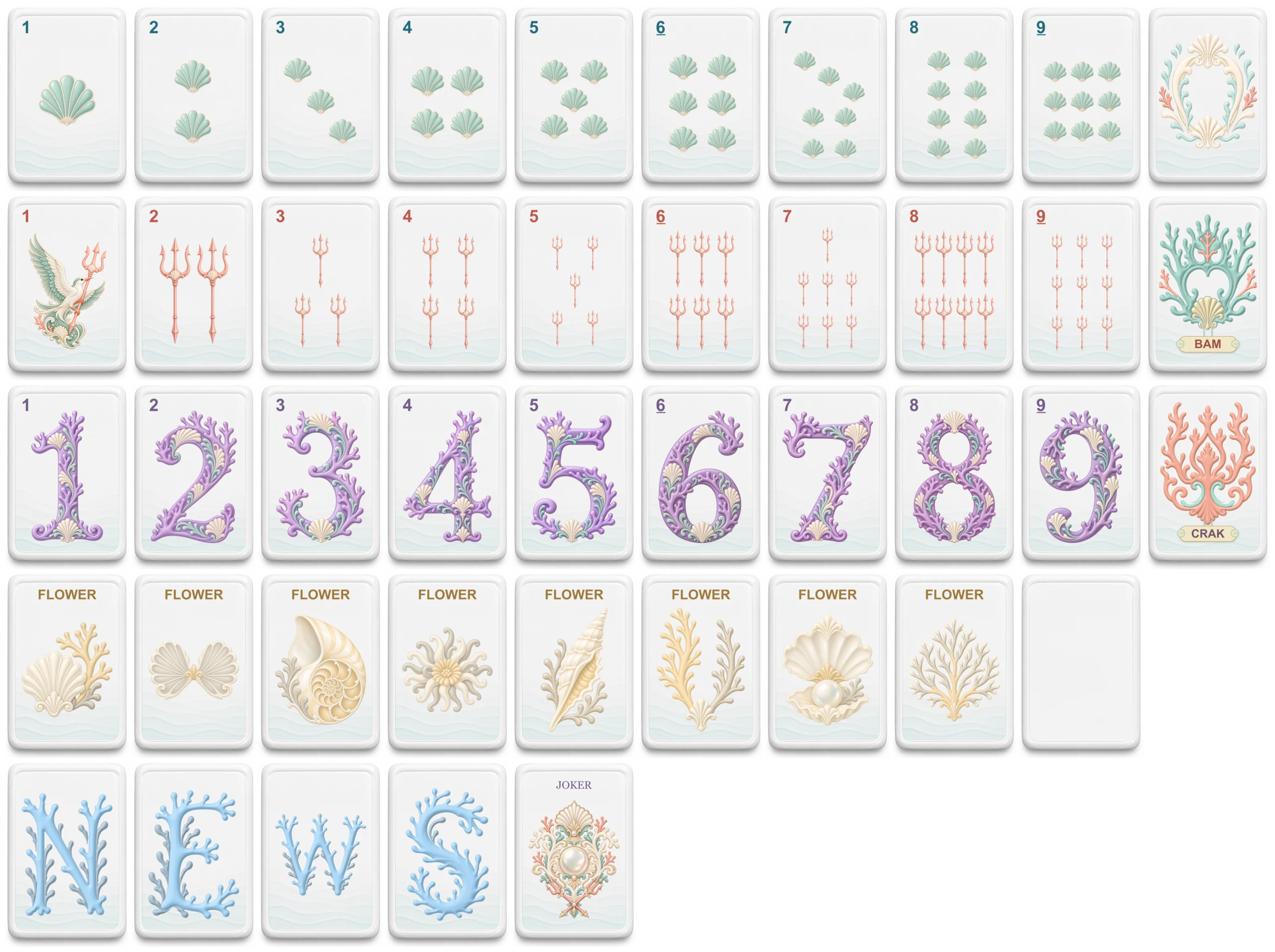 Tidal Song — 44 unique tile designs