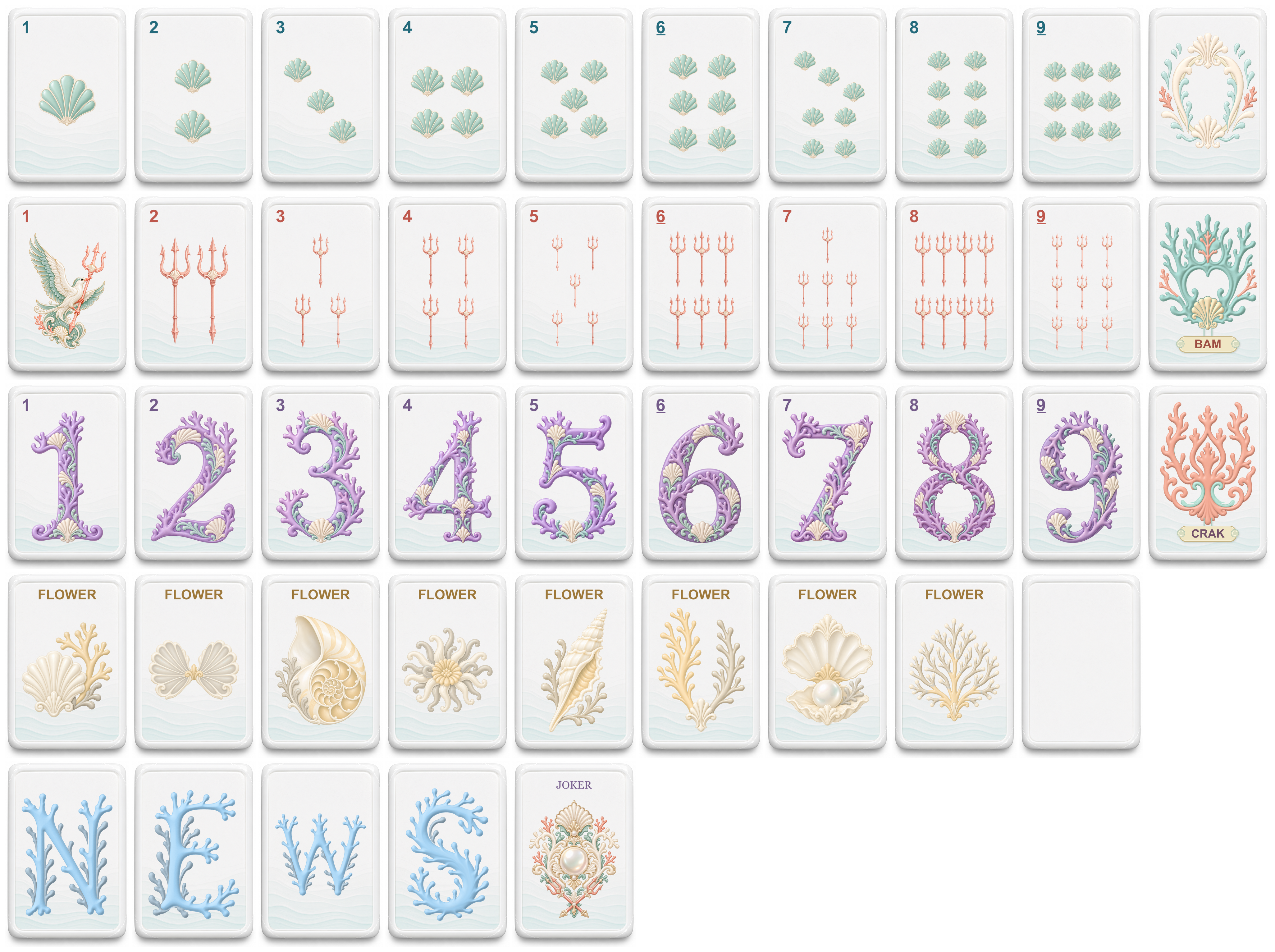 Tidal Song — 44 unique tile designs