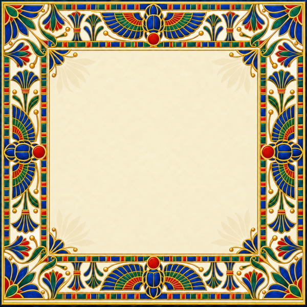 Nile Golden Dawn Mahjong Mat – 31.5 × 31.5 in — Open center