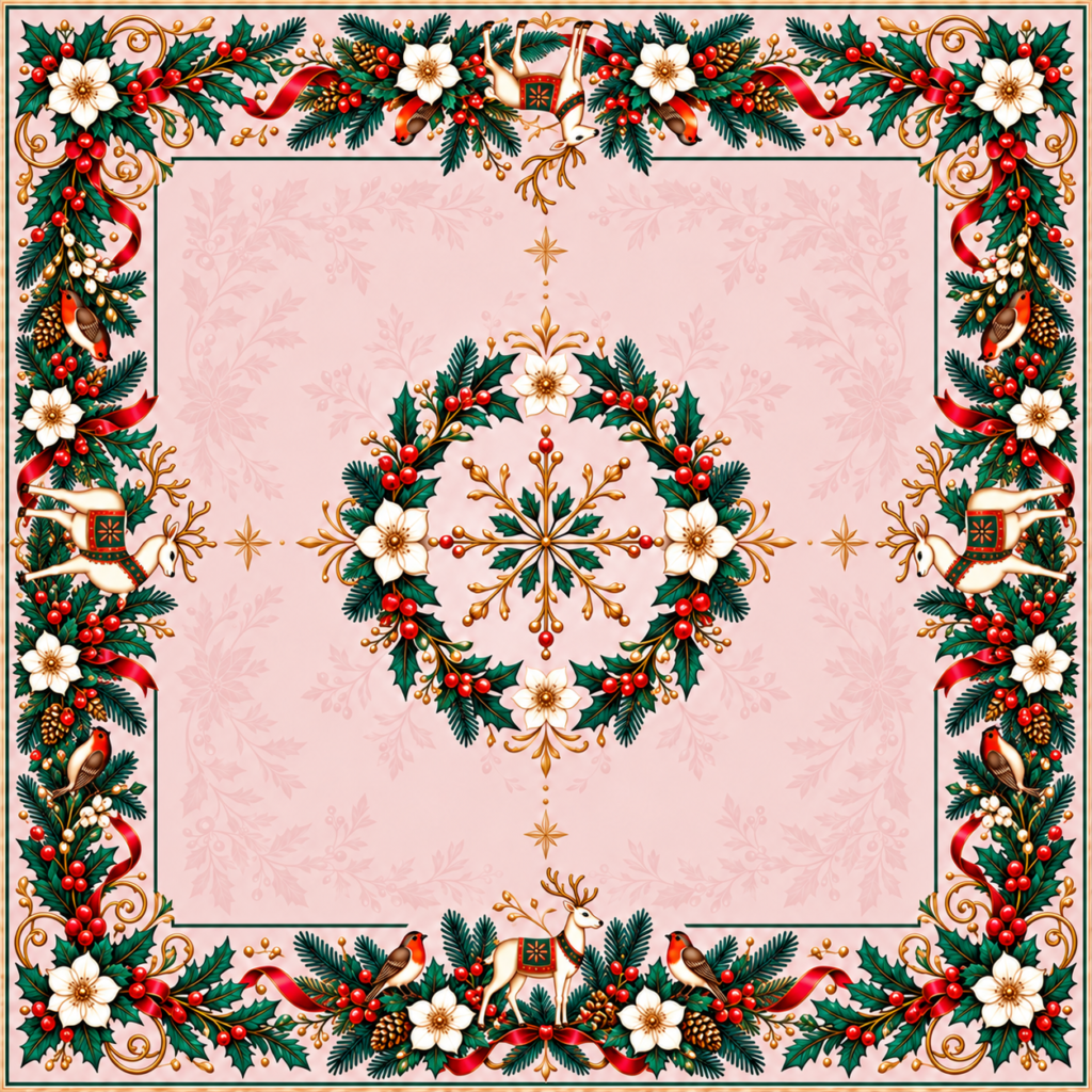 Nordic Midnight Mahjong mat — Center artwork